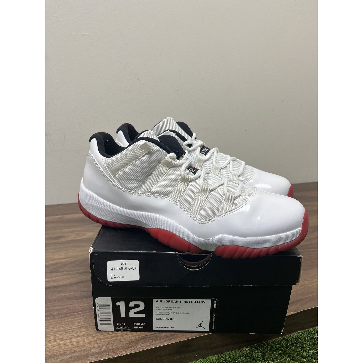 Size 12 - Jordan 11 Retro Low Cherry Bottom 2012 528895 101