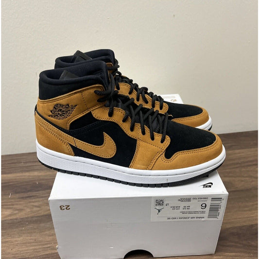 Size 6womens Air Jordan 1 Mid Women's Desert Ochre Wheat DB5453-700