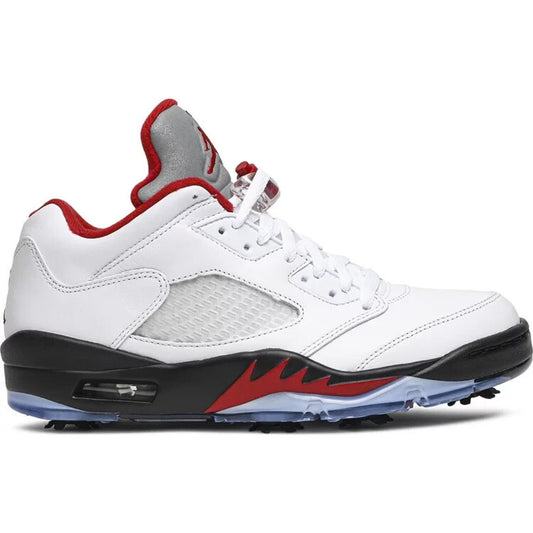 NEW Nike Air Jordan Retro V 5 Low Golf Fire Red Size 8.5 Men's White CU4523-100