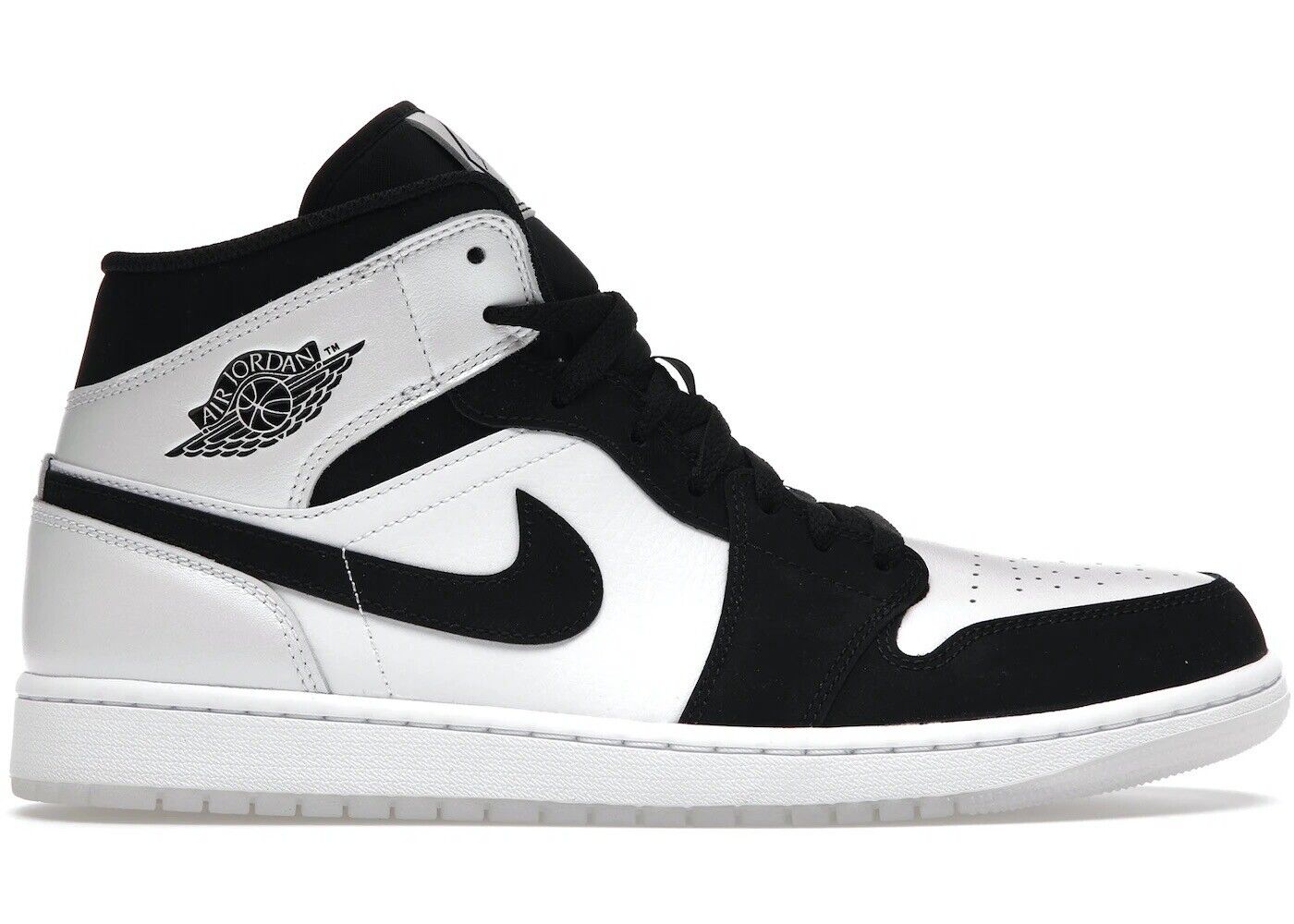 Air Jordan 1 Mid SE 'Diamond' DH6933-100 Men's White/Black Sneaker Shoes B009