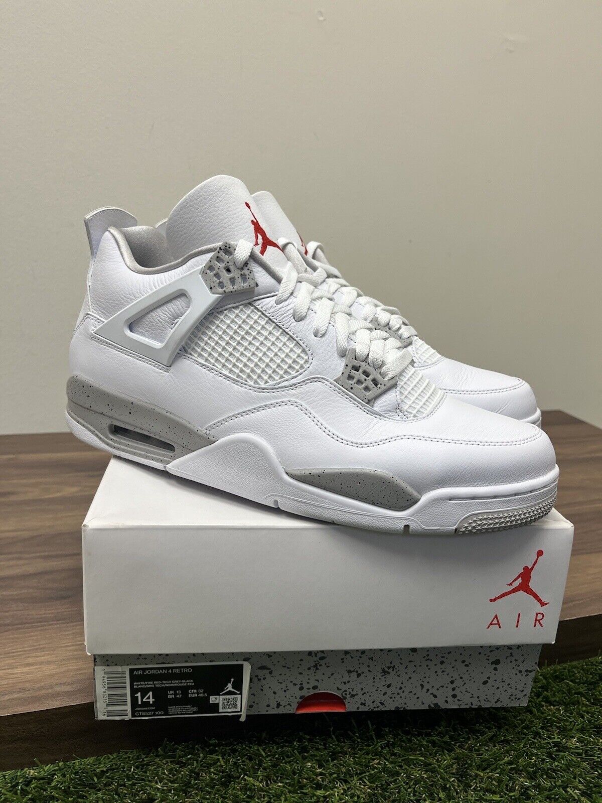 Nike Air Jordan 4 Retro White Oreo Size 14 CT8527-100 OG IV Bred cement 