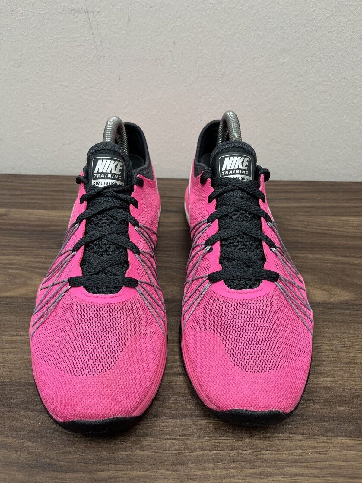 Nike Dual Fusion Hit Pink Black Womens US Size 7.5  844674-600 Running Shoes
