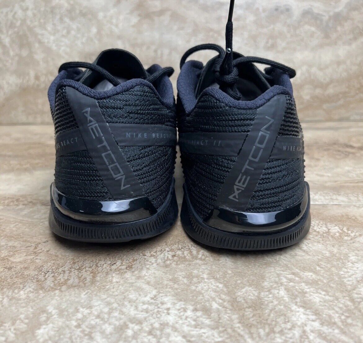Nike Men's React Metcon Turbo Sneakers Triple Black Cross-fit Training Shoes