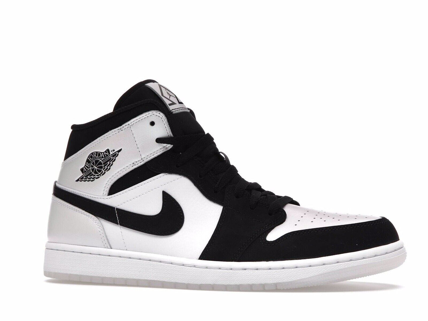 Air Jordan 1 Mid SE 'Diamond' DH6933-100 Men's White/Black Sneaker Shoes B009
