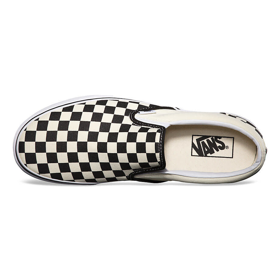 VANS Classic Slip On Black Checkerboard Canvas Shoes Women Men Sneakers