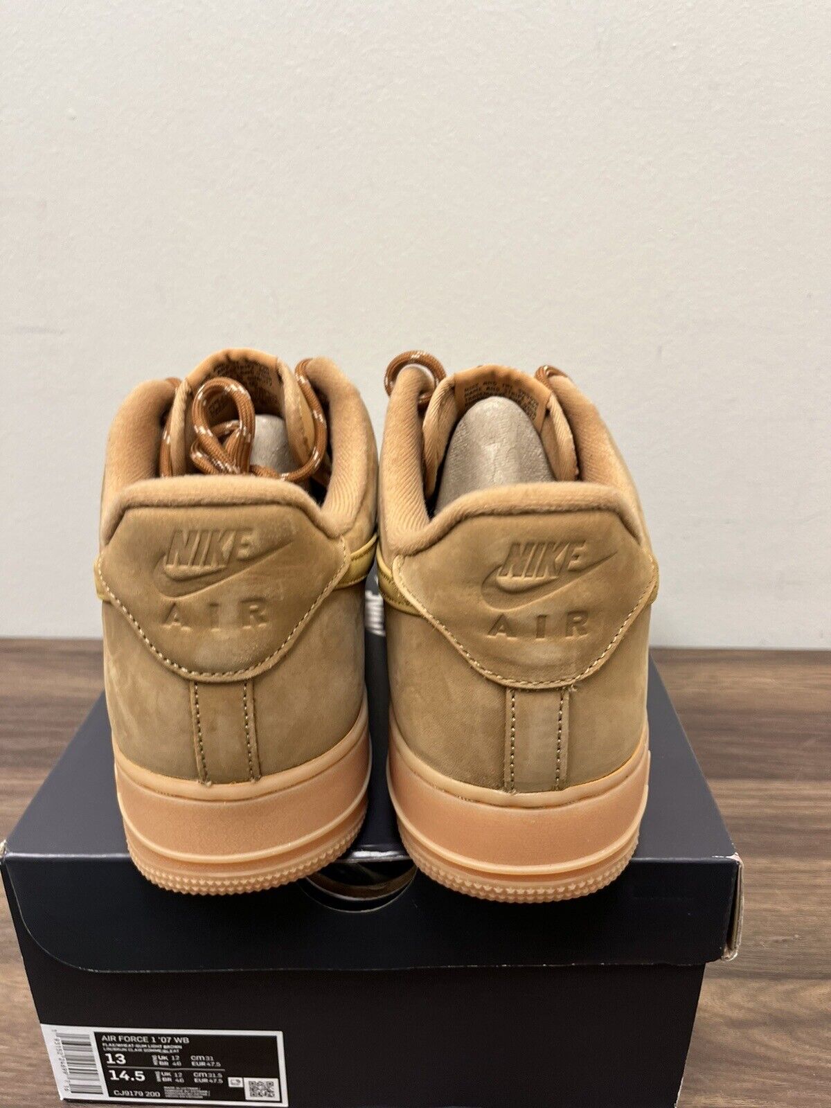 Nike Air Force 1 '07 WB Shoes Wheat Flax Gum Brown CJ9179-200 Men's Size 13