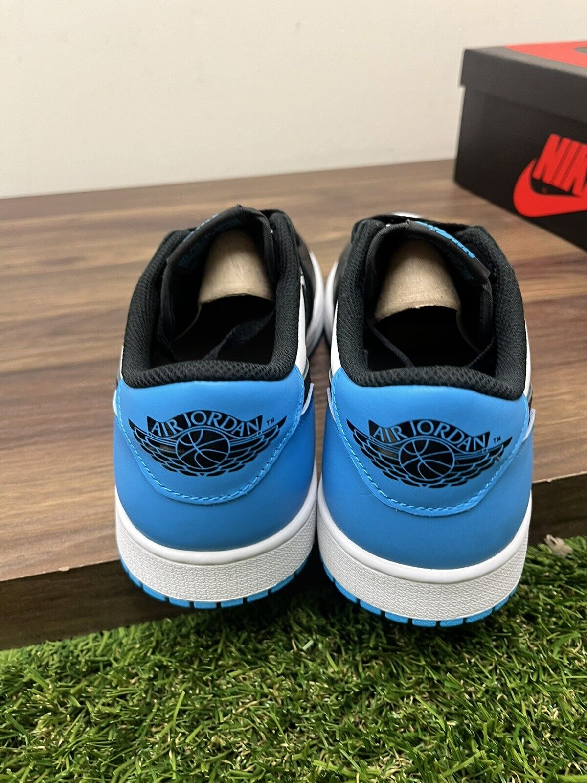 Women 10.5 / Men 9 - Nike Air Jordan 1 Low Retro OG UNC/ Powder Blue Black Toe