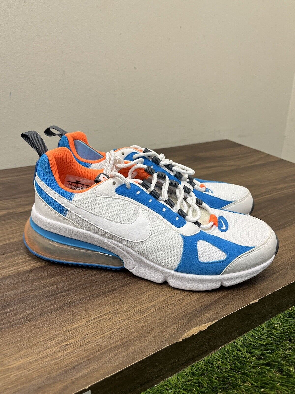 Nike Men’s Air Max 270 Futura Athletic Shoes White/Orange Size 8.5  AO1569-100