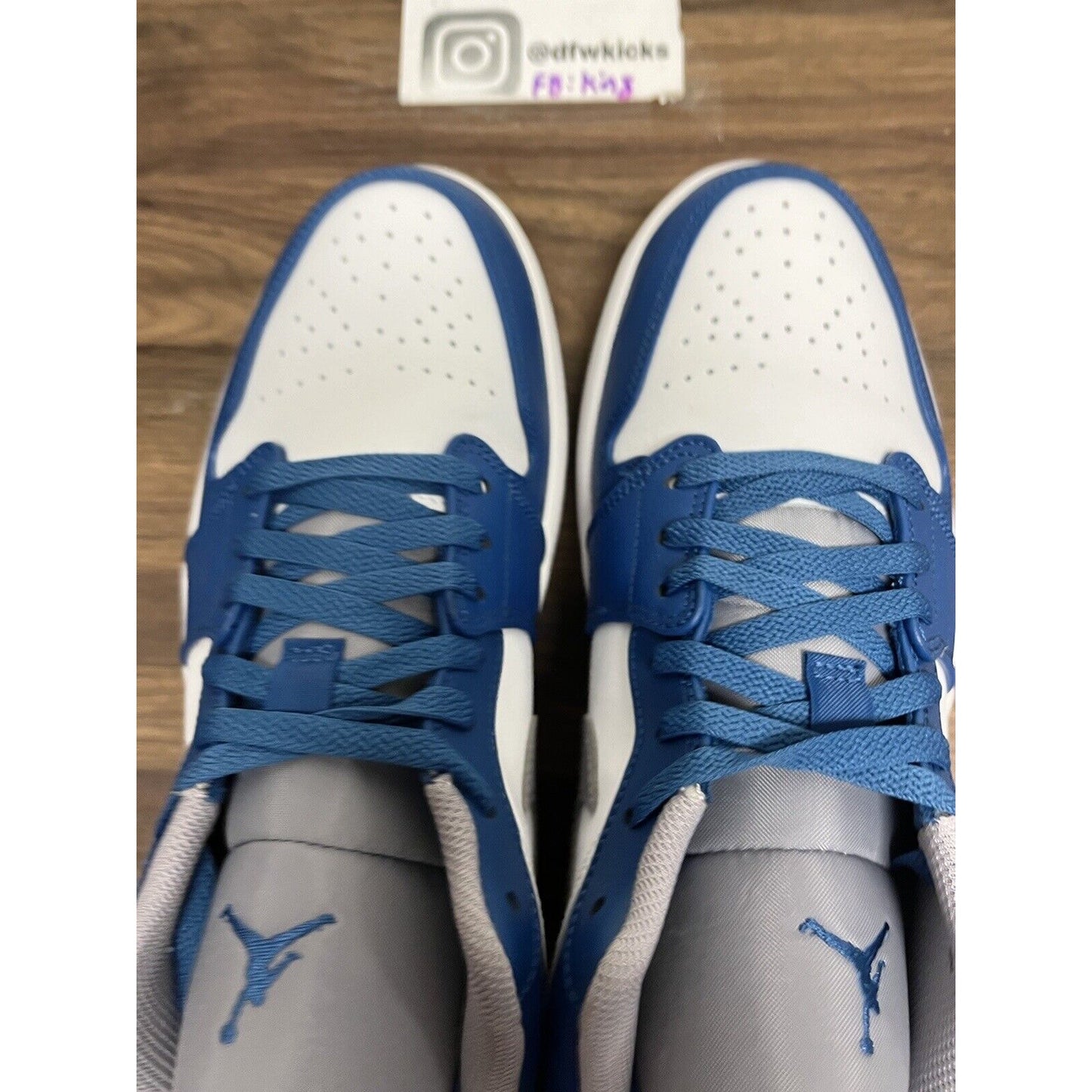 Size 11 - Jordan 1 Low True Blue Cement☀️🔥😎 Condition 9/10