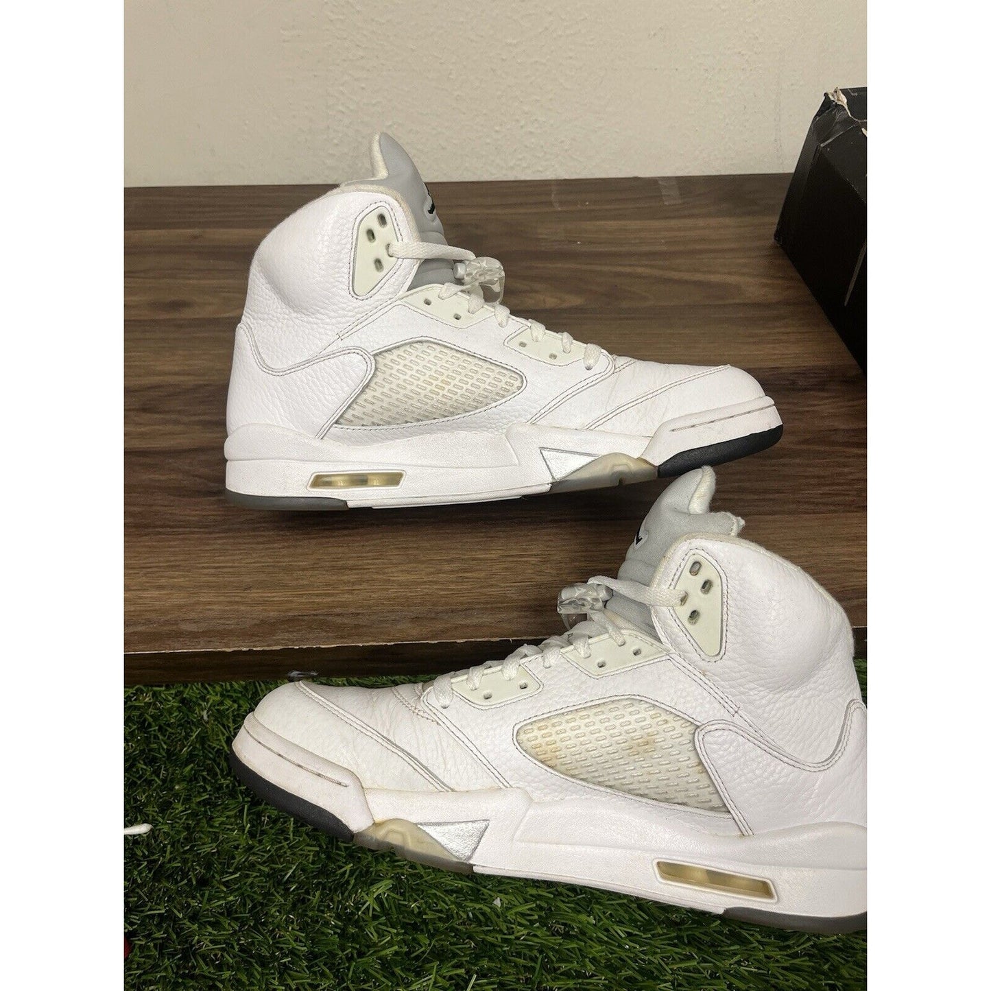 Nike Air Jordan 5 Retro 2015 Metallic White size 12 136027-130 OG V Clean