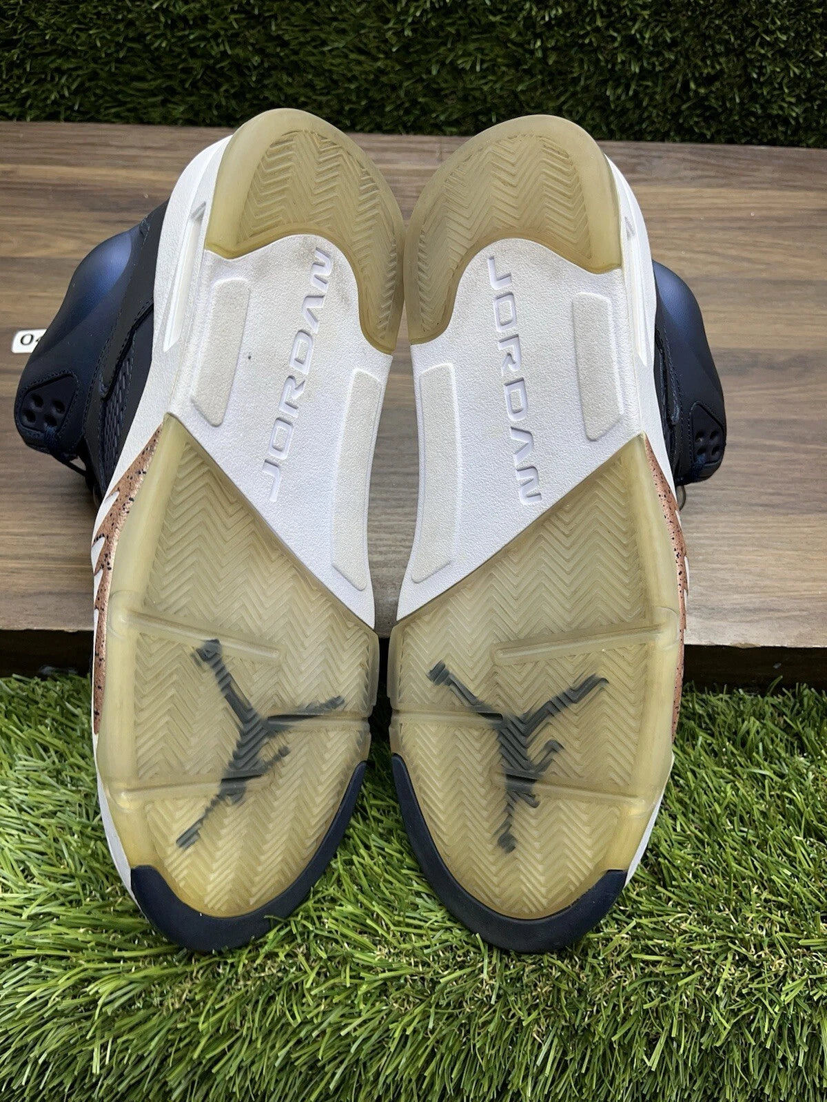 Air Jordan 5 Retro "Bronze" (Obsidian Navy White) — Men's Size 11
