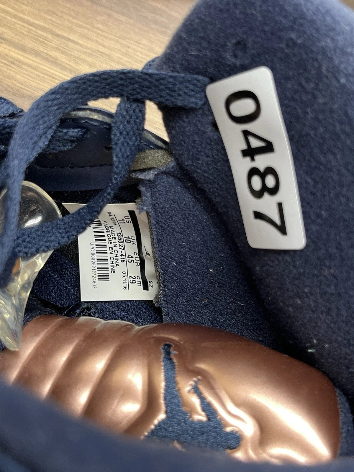 Air Jordan 5 Retro "Bronze" (Obsidian Navy White) — Men's Size 11