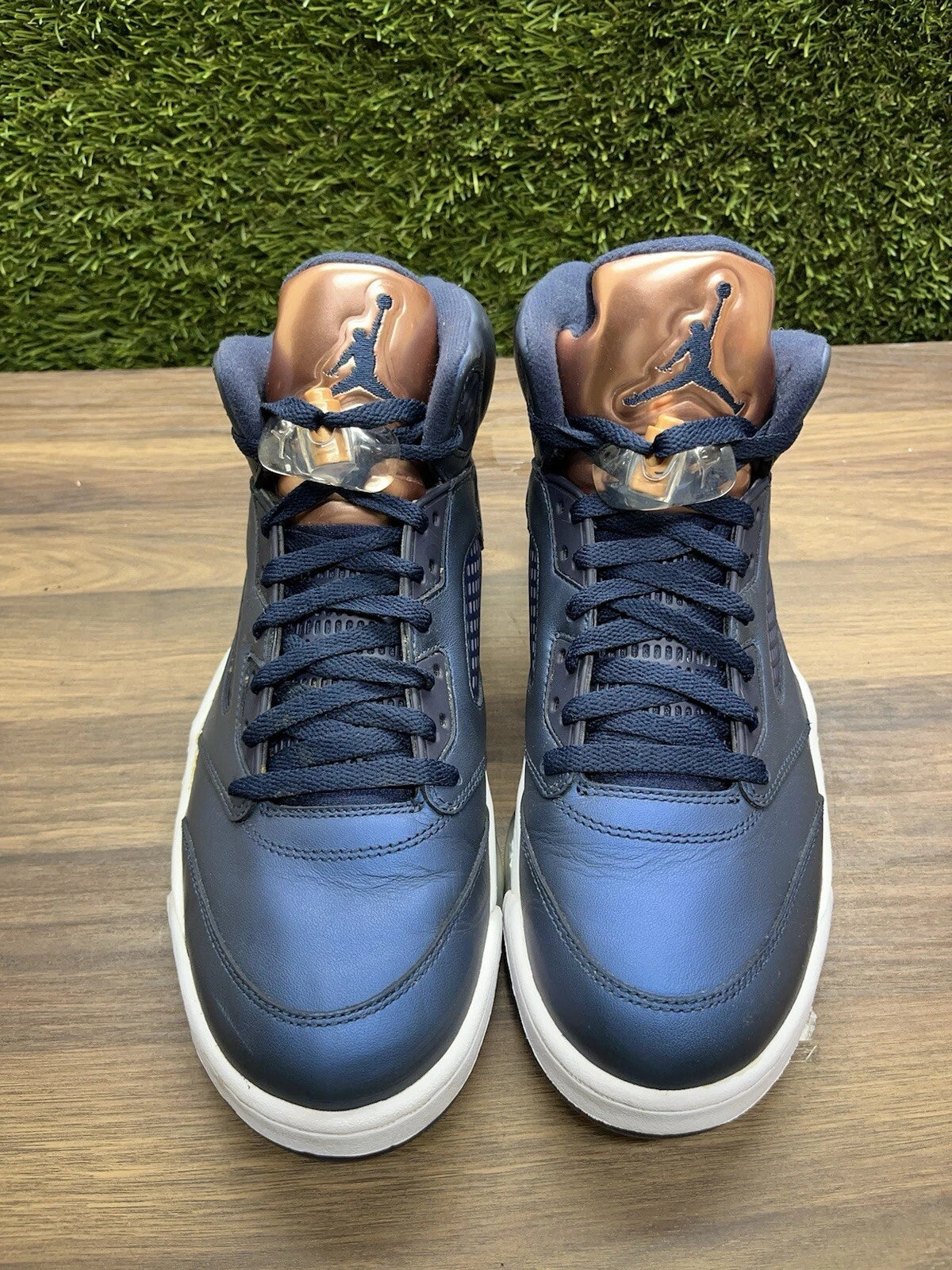 Air Jordan 5 Retro "Bronze" (Obsidian Navy White) — Men's Size 11